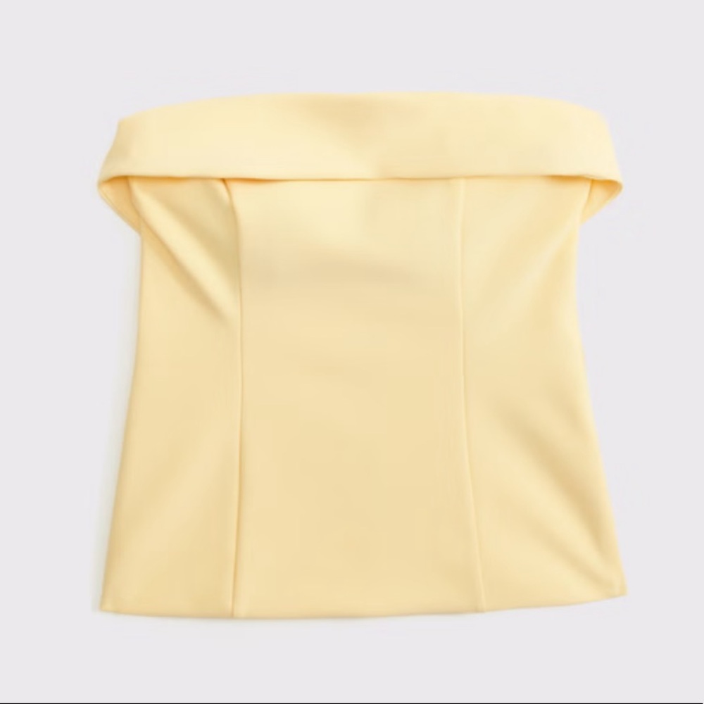 Abercrombie High Rise Pleated Maxi Set Skirt and Bra-Free Strapless Top - Picture 3 of 4